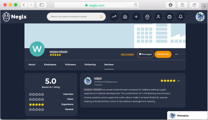 Give Rating & Reviews to Your Company